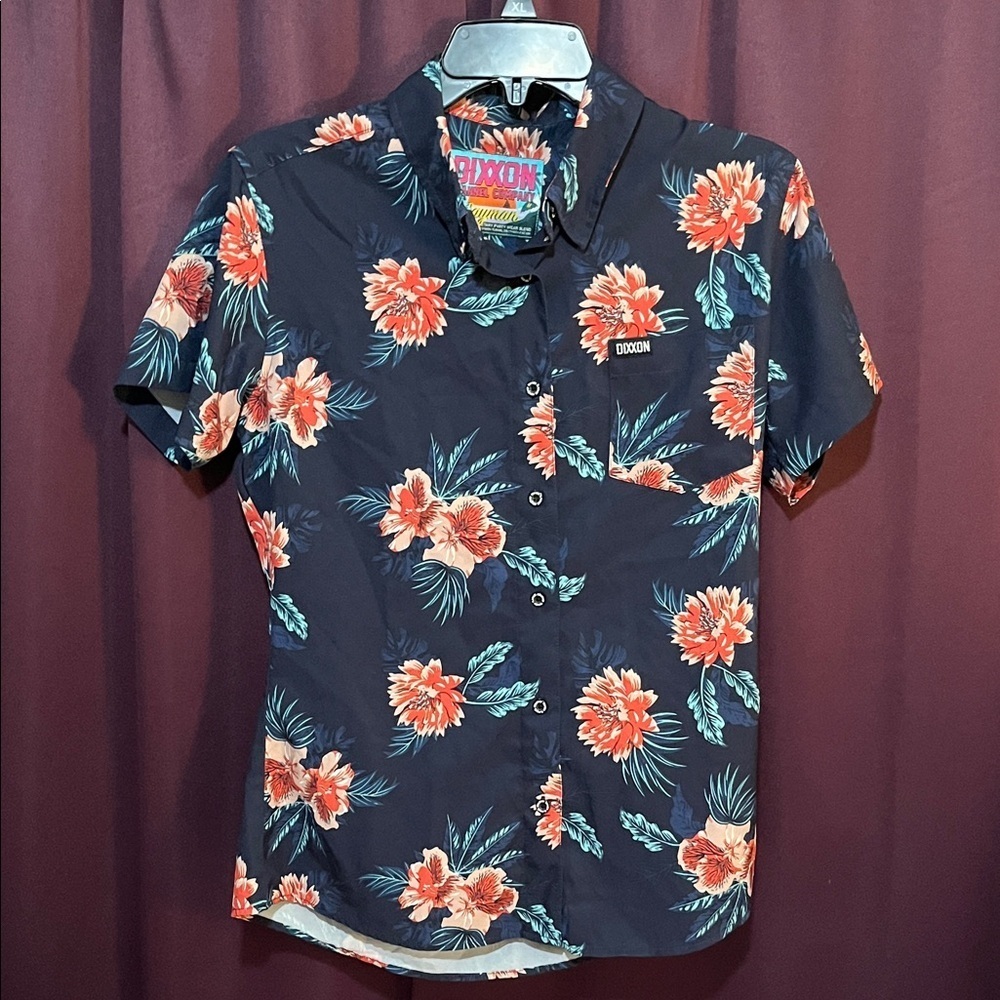 DIXXON Women’s Navy Floral Shirt